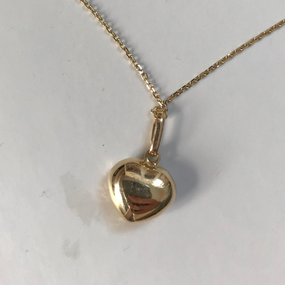 REAL GOLD HEART NECKLACE